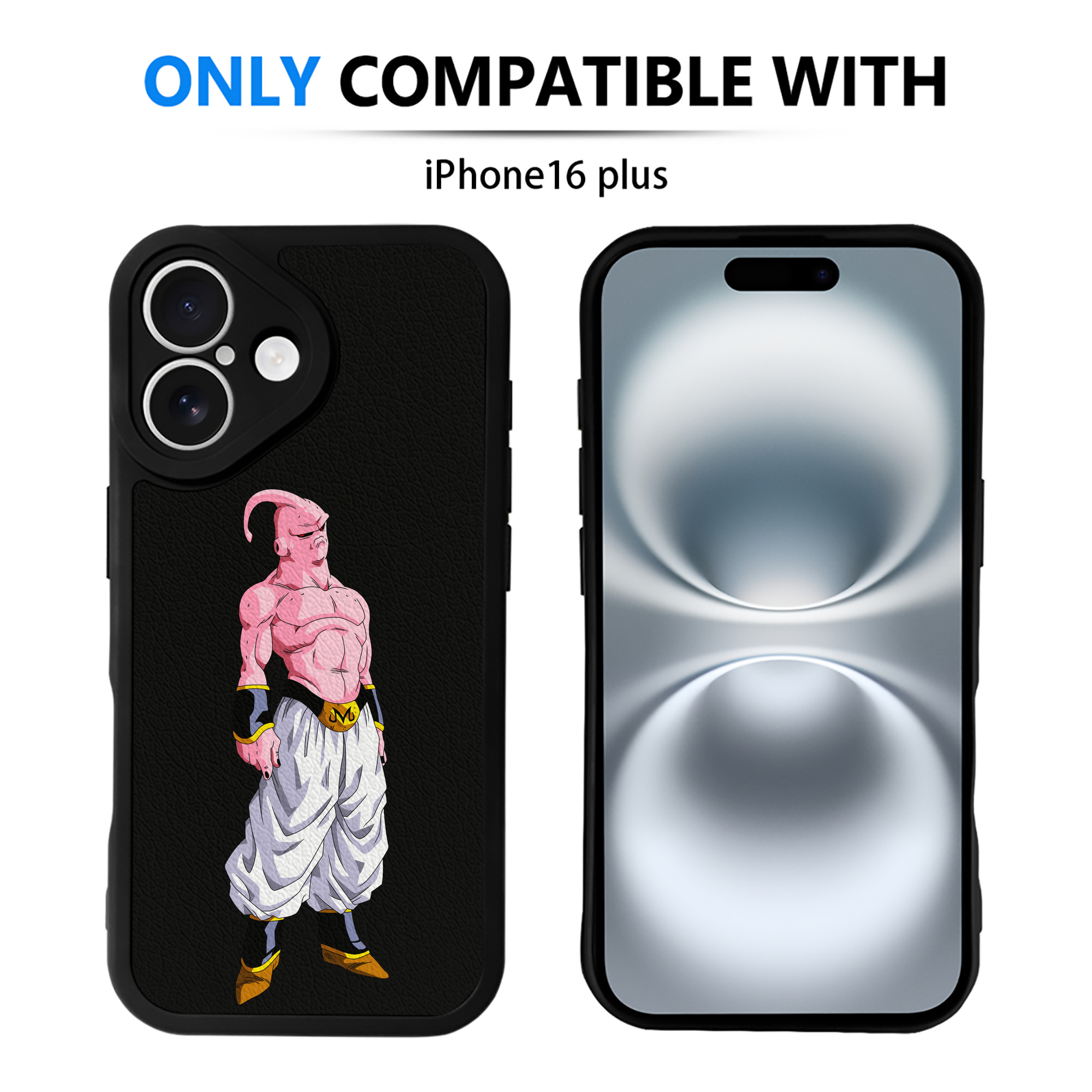 ドラゴンボール 魔人ブウ DRAGON BALL Majin Buu 【iPhone 16シリーズ対応】シリコンスマホケース（レザー調） 材質：シリコン